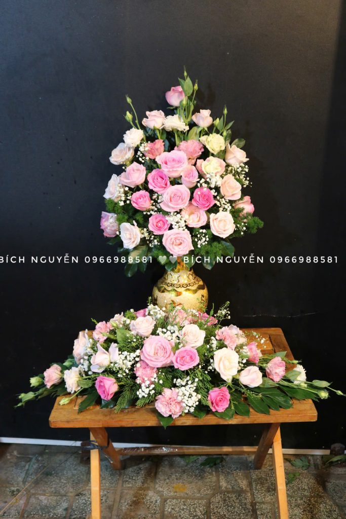 hoa trang tri gia tien